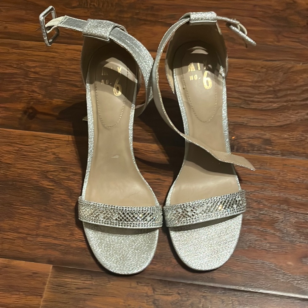 Silver dress shoes